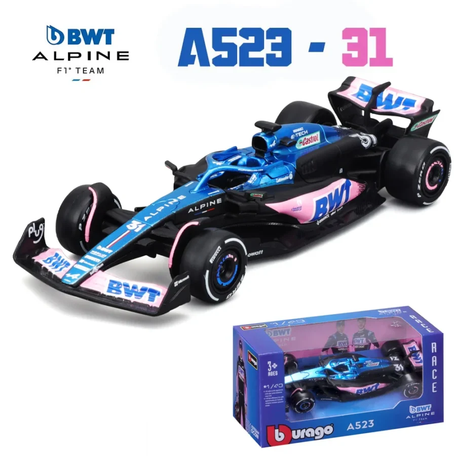 Bburago 1:43 2024 RB20 SF24 W14 W13 SF23 MCL60 RB19 RB18 W12 F1 Racing Formula Car Static Simulation Diecast Alloy Model Car - Image 14