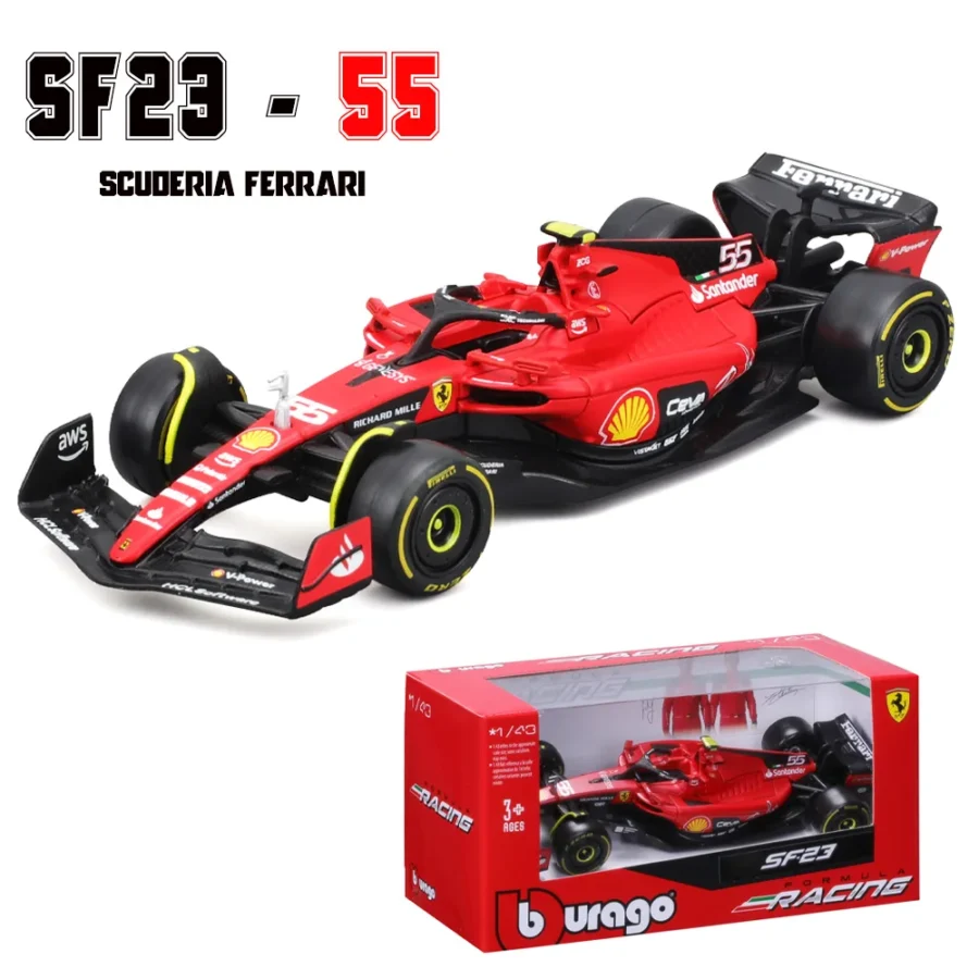 Bburago 1:43 2024 RB20 SF24 W14 W13 SF23 MCL60 RB19 RB18 W12 F1 Racing Formula Car Static Simulation Diecast Alloy Model Car - Image 19