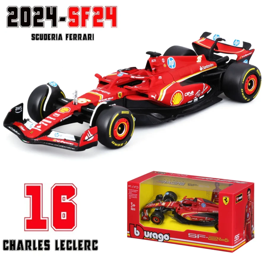 Bburago 1:43 2024 RB20 SF24 W14 W13 SF23 MCL60 RB19 RB18 W12 F1 Racing Formula Car Static Simulation Diecast Alloy Model Car - Image 22